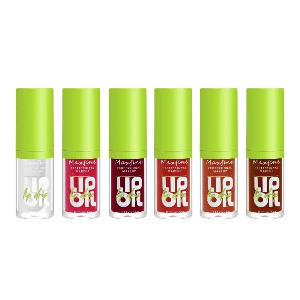 6 Colors Lip Gloss Waterproof Long-term Moisturizing Non-stick Cup Non-fading Liquid Green Packaging Lip Gloss Cosmetics Makeup