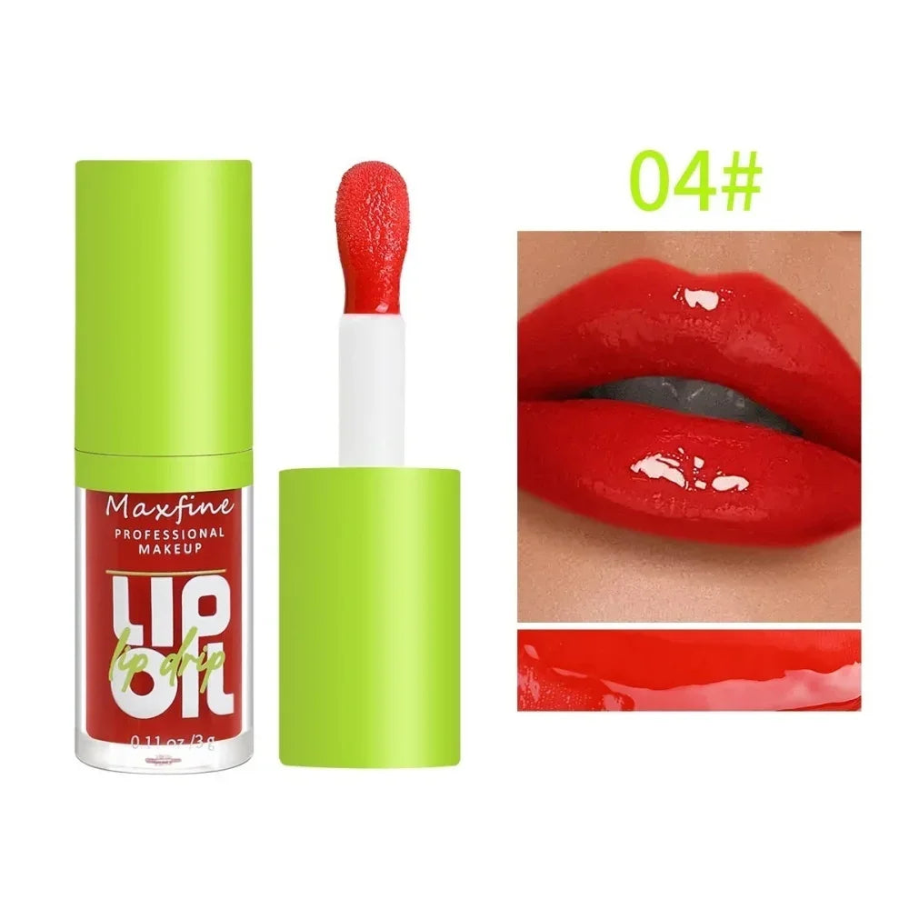6 Colors Lip Gloss Waterproof Long-term Moisturizing Non-stick Cup Non-fading Liquid Green Packaging Lip Gloss Cosmetics Makeup