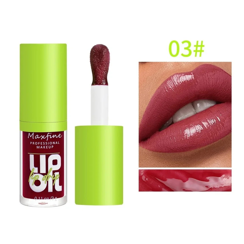 6 Colors Lip Gloss Waterproof Long-term Moisturizing Non-stick Cup Non-fading Liquid Green Packaging Lip Gloss Cosmetics Makeup